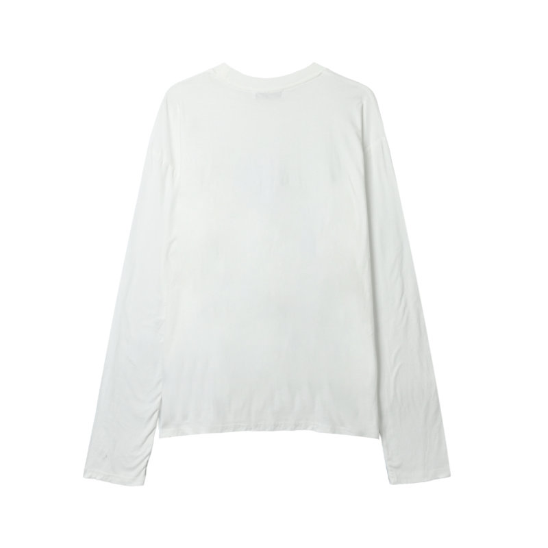 Cream Pocket Long Sleeve Tee with Graphic Print view