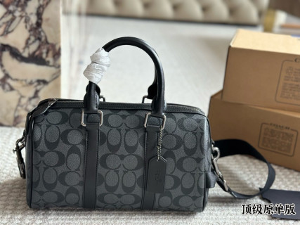 Coach Gotham 24 Pillow Bag Black Signature Canvas