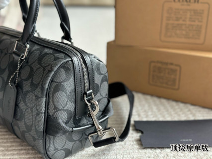 Coach Gotham 24 Pillow Bag Black Signature Canvas view 3