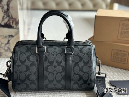 Coach Gotham 24 Pillow Bag Black Signature Canvas view 4