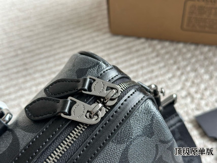 Coach Gotham 24 Pillow Bag Black Signature Canvas view 5