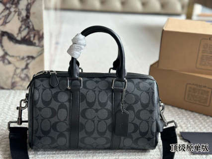 Coach Gotham 24 Pillow Bag Black Signature Canvas view 6