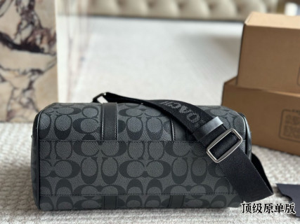 Coach Gotham 24 Pillow Bag Black Signature Canvas view 7