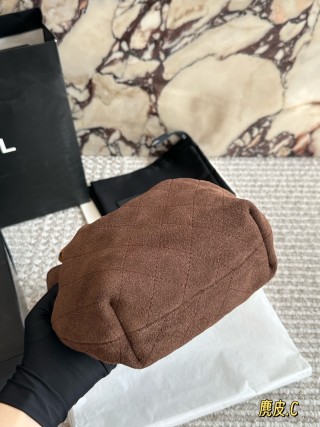 Chanel 26C Suede Tortoiseshell Handle Tote Bag - Brown view 6