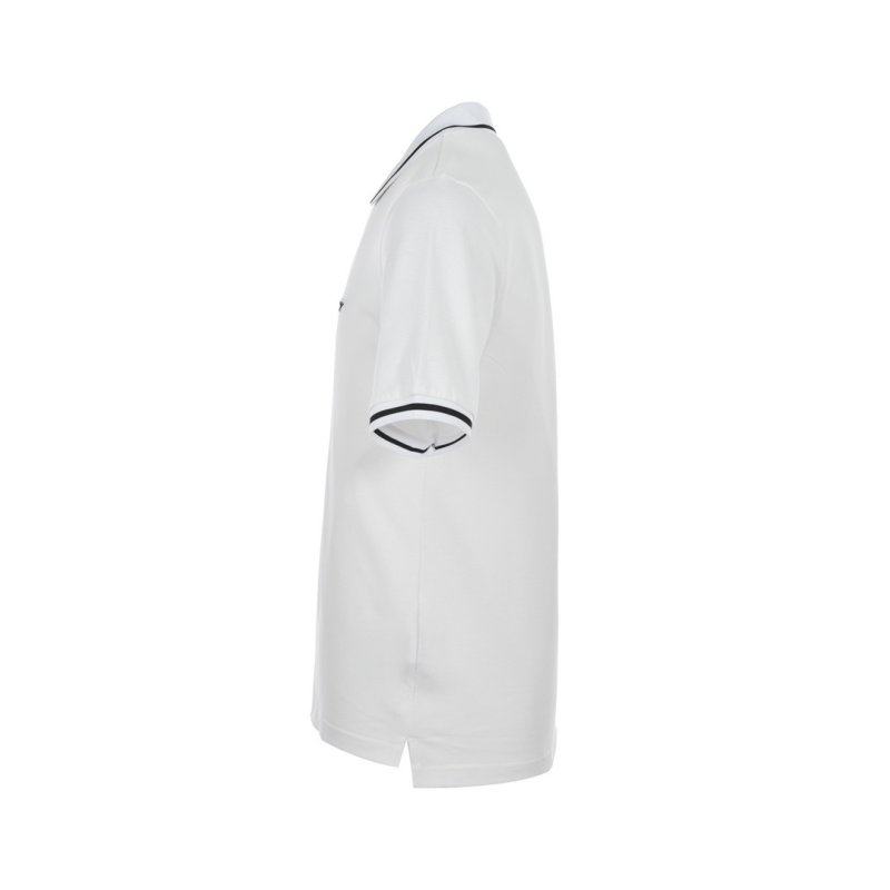 White Polo Shirt with Tipped Sleeves view