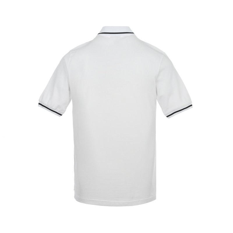 White Polo Shirt with Tipped Sleeves view