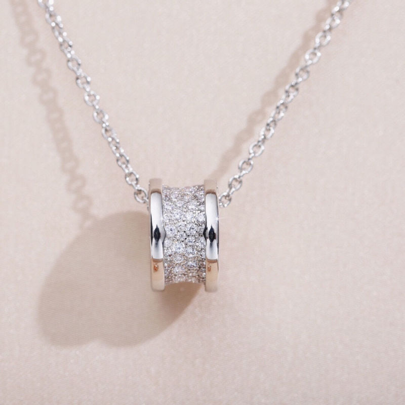 Bvlgari B.Zero1 18K White Gold Diamond Pendant Necklace view