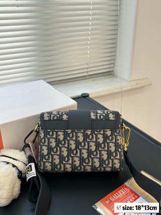 Dior Montaigne BB Monogram Canvas Shoulder Bag Navy view 7