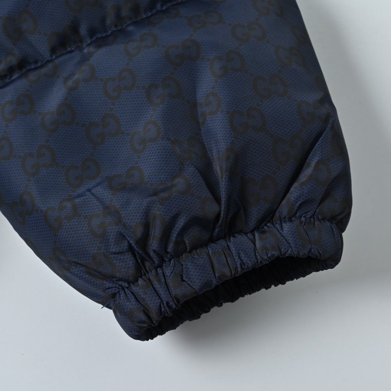Gucci GG Monogram Puffer Down Jacket Blue Black view