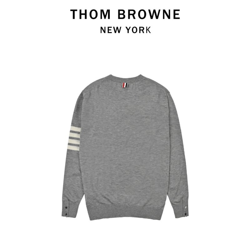 Grey Striped Sleeve Crewneck Sweatshirt view