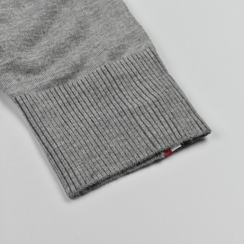 Grey Striped Sleeve Crewneck Sweatshirt view