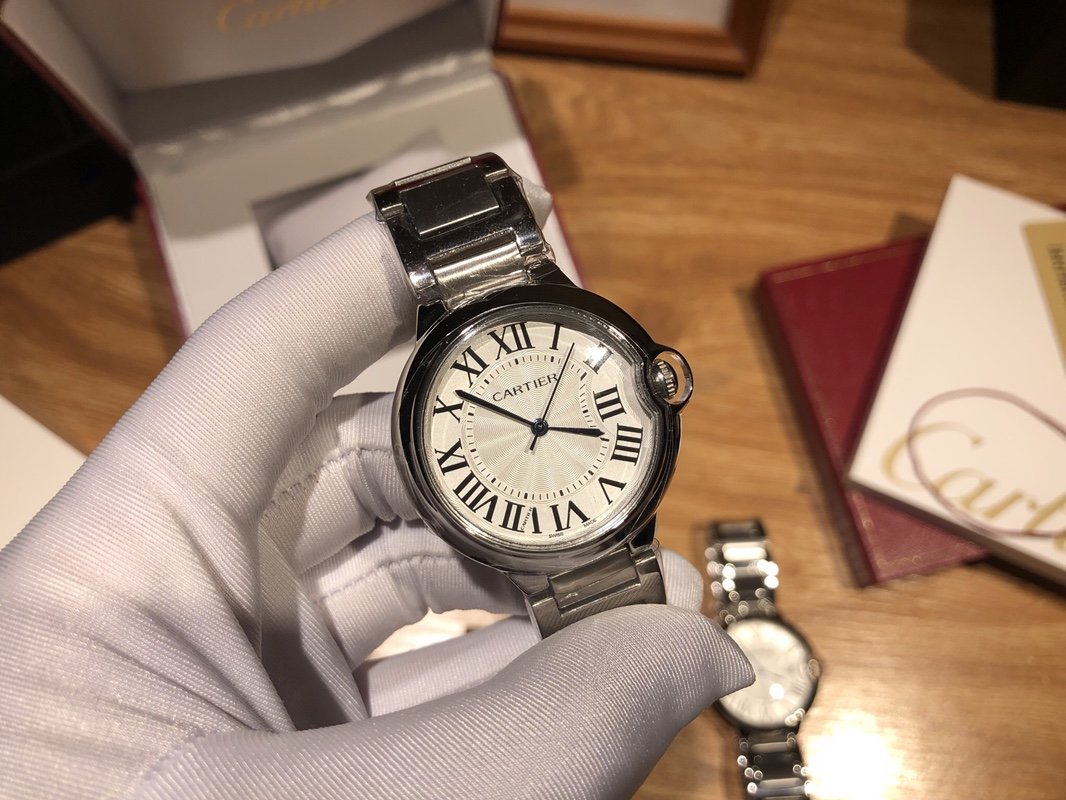Cartier Ballon Bleu Inspired Couple Watch - Steel view