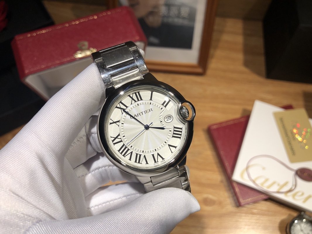 Cartier Ballon Bleu Inspired Couple Watch - Steel view