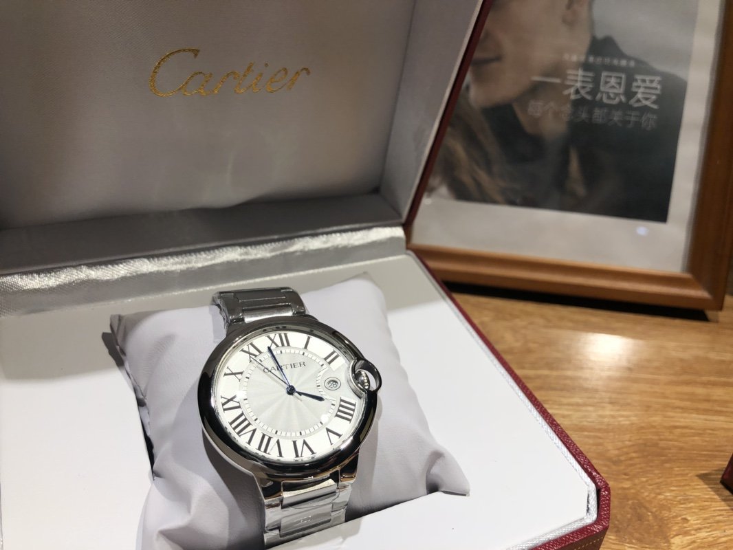 Cartier Ballon Bleu Inspired Couple Watch - Steel view