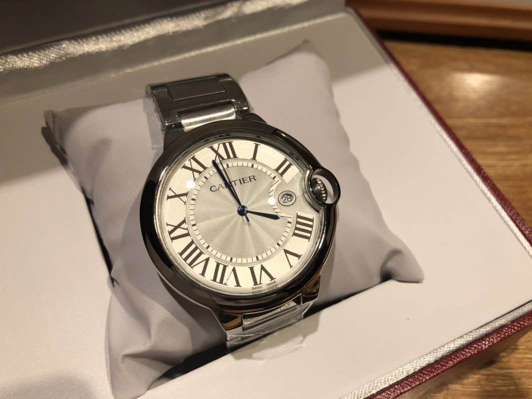 Cartier Ballon Bleu Inspired Couple Watch - Steel view