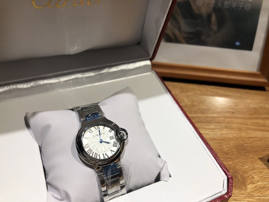 Cartier Ballon Bleu Inspired Couple Watch - Steel view