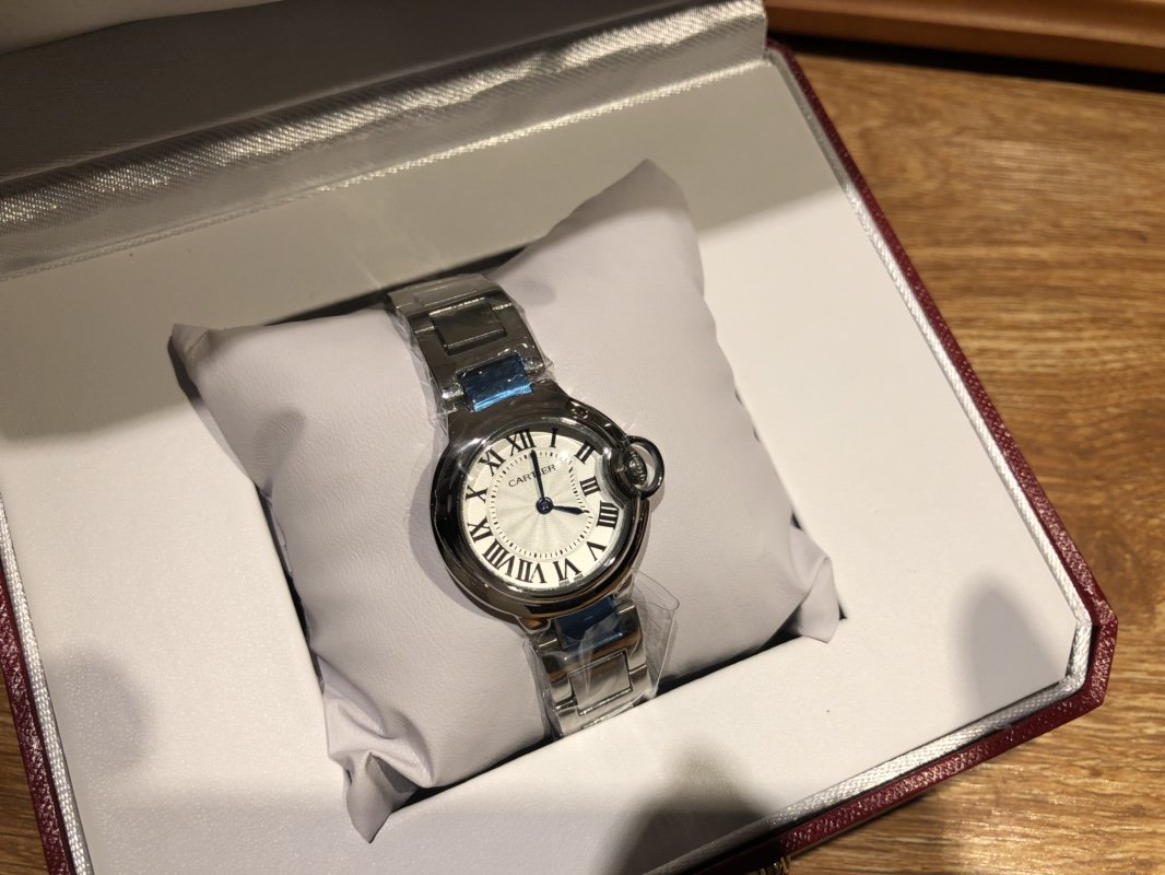Cartier Ballon Bleu Inspired Couple Watch - Steel view