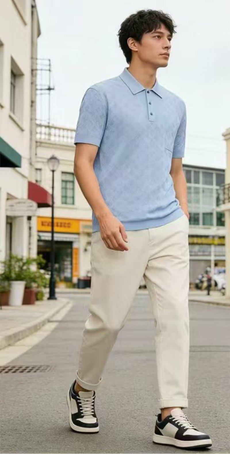 Light Blue Classic Polo Shirt