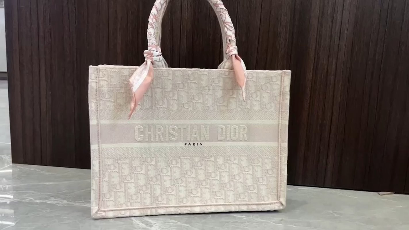 Dior Book Tote Bag 36cm Cream Monogram