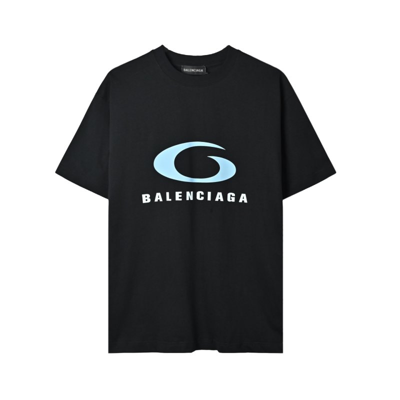 Balenciaga Charcoal Logo Print Short Sleeve T-Shirt view