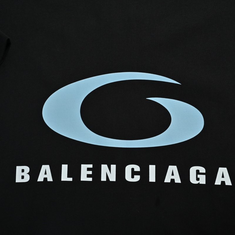 Balenciaga Charcoal Logo Print Short Sleeve T-Shirt view