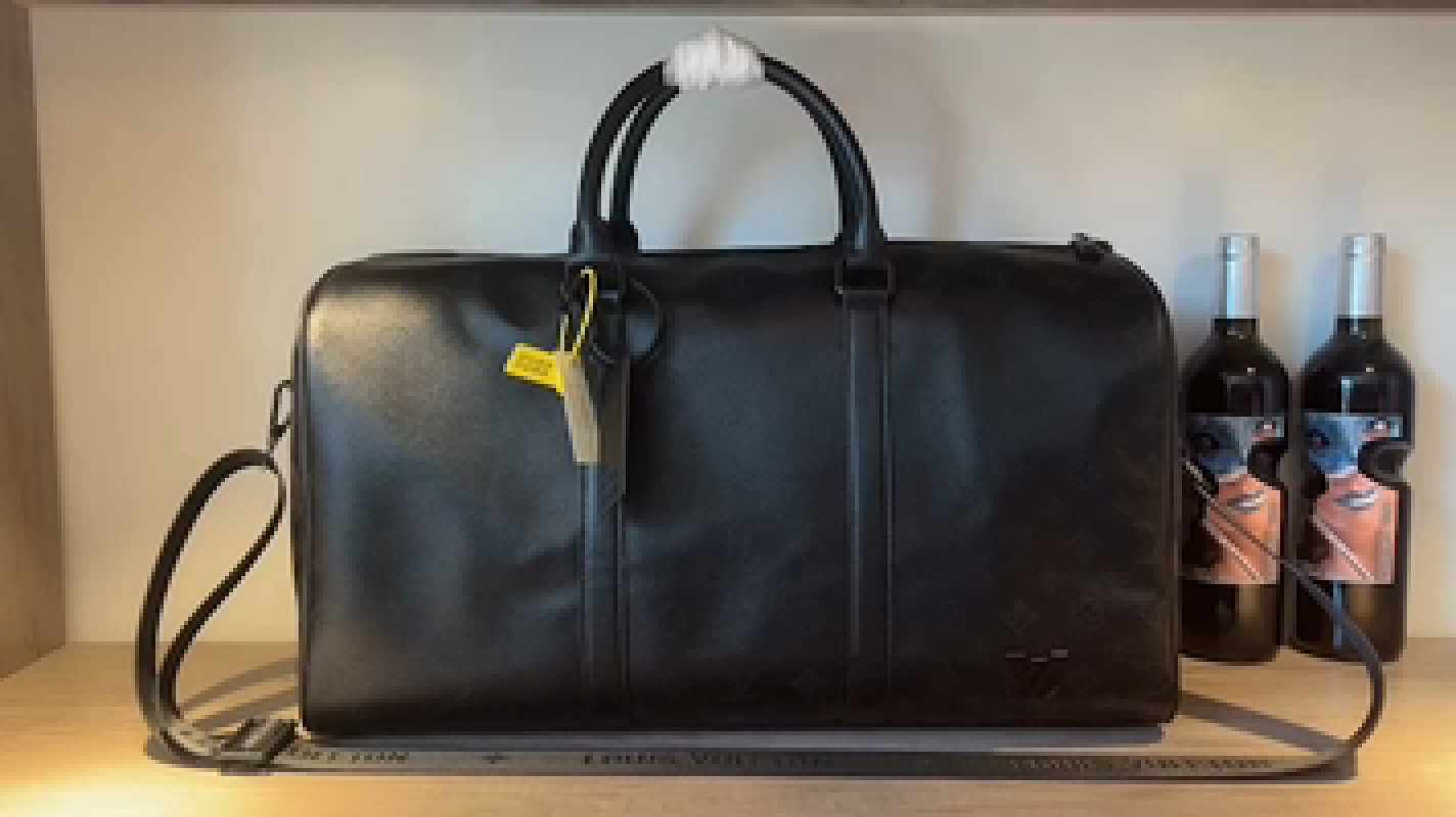 Louis Vuitton Keepall Black Travel Duffel Bag