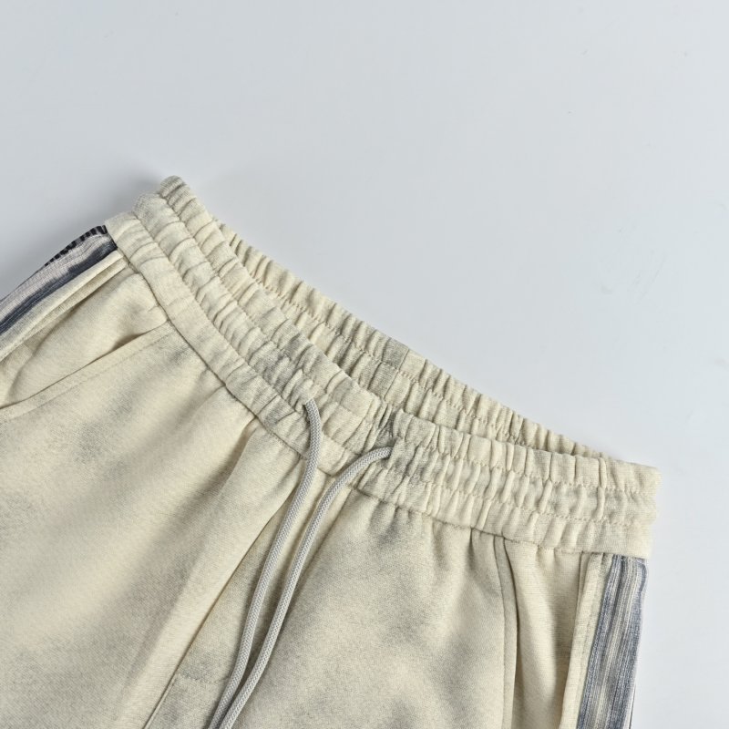 Essentials Cream Track Pants with Navy Stripe view