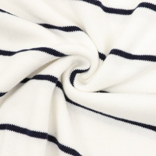 Gucci Striped Jacquard Polo Shirt Navy & White view 7