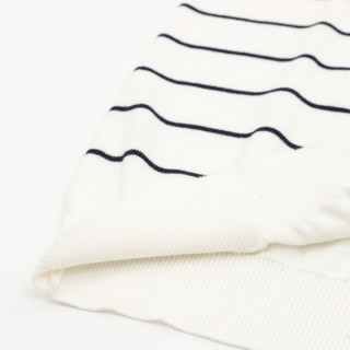 Gucci Striped Jacquard Polo Shirt Navy & White view 8