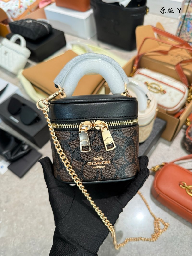 Coach Ava Mini Box Bag Black Signature