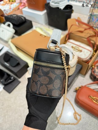Coach Ava Mini Box Bag Black Signature view 2