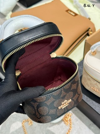 Coach Ava Mini Box Bag Black Signature view 7