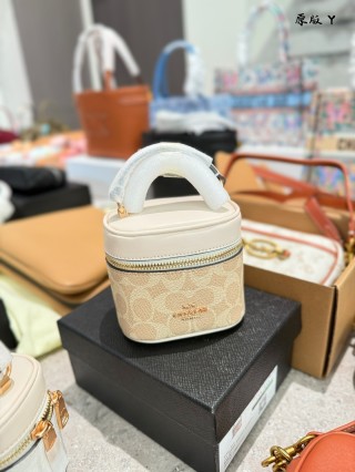 Coach Ava Mini Box Bag Black Signature view 8
