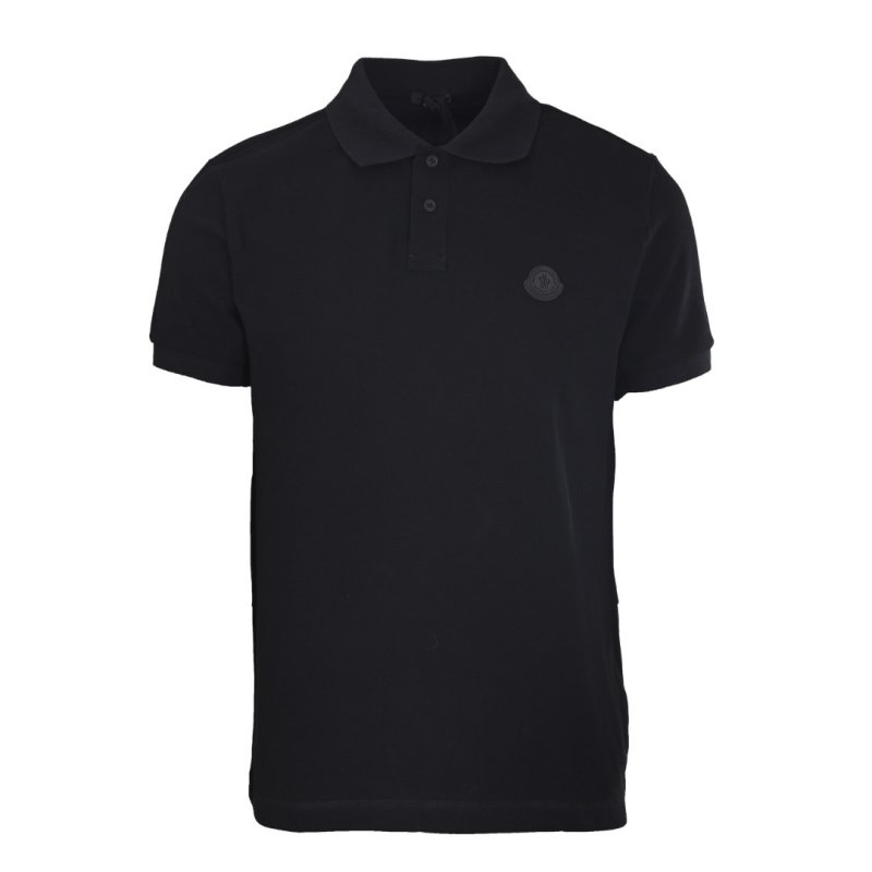 Moncler Black Short Sleeve Polo Shirt view