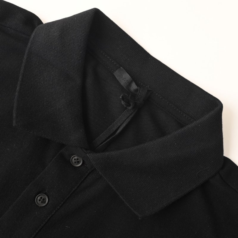 Moncler Black Short Sleeve Polo Shirt view