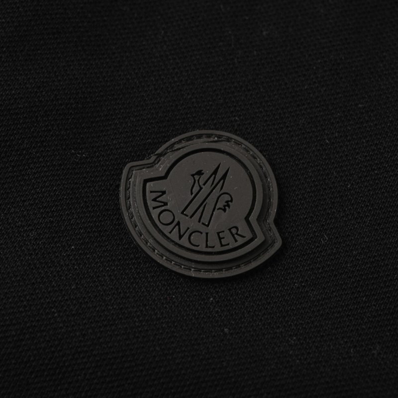 Moncler Black Short Sleeve Polo Shirt view