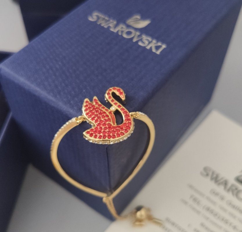 Swarovski Iconic Swan Red Crystal Bracelet view