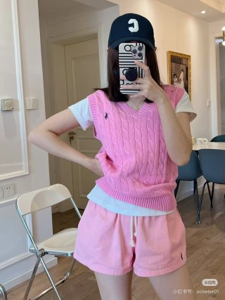 Polo Ralph Lauren Women's Pink Athletic Shorts view 5
