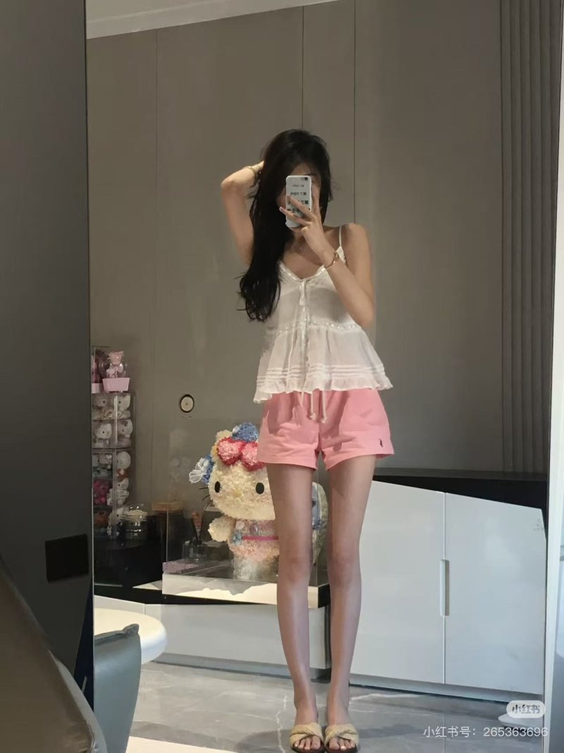 Polo Ralph Lauren Women's Pink Athletic Shorts view