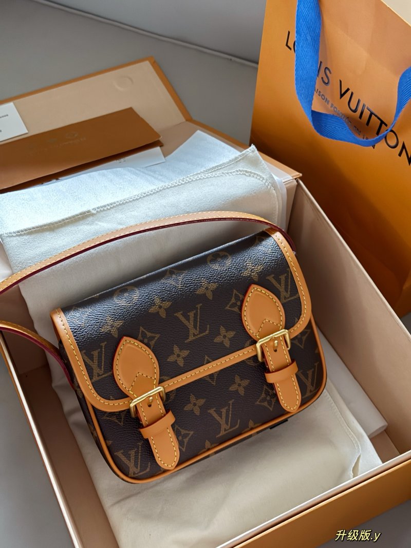 Louis Vuitton Monogram Satchel Crossbody Bag Brown view