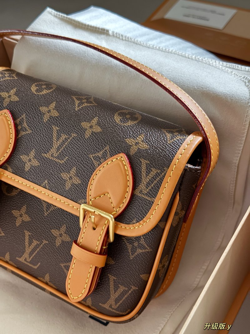 Louis Vuitton Monogram Satchel Crossbody Bag Brown view