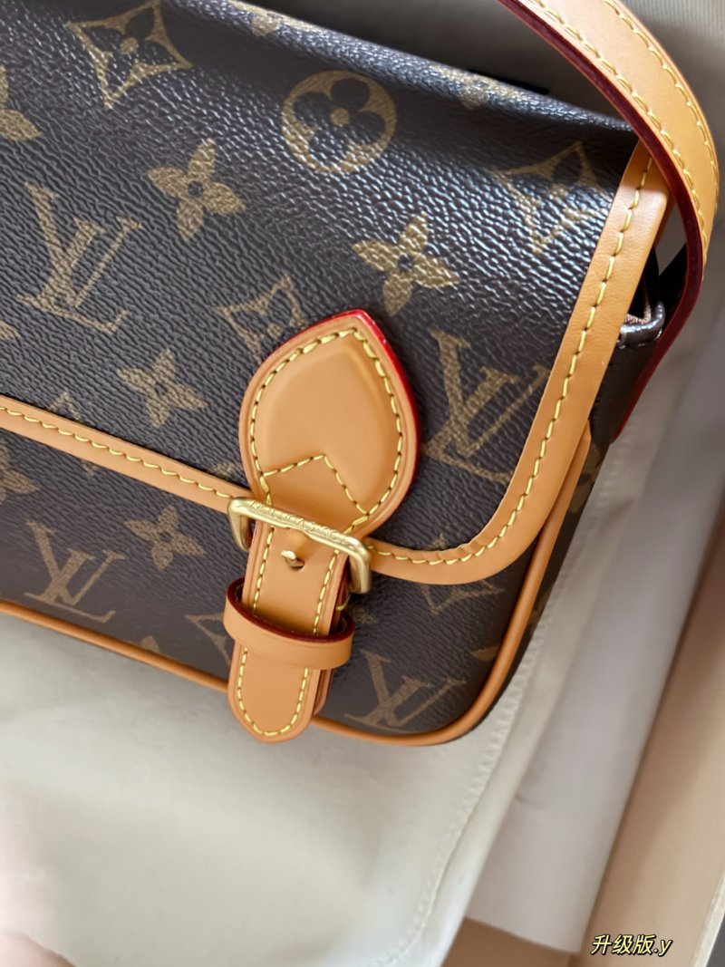 Louis Vuitton Monogram Satchel Crossbody Bag Brown view