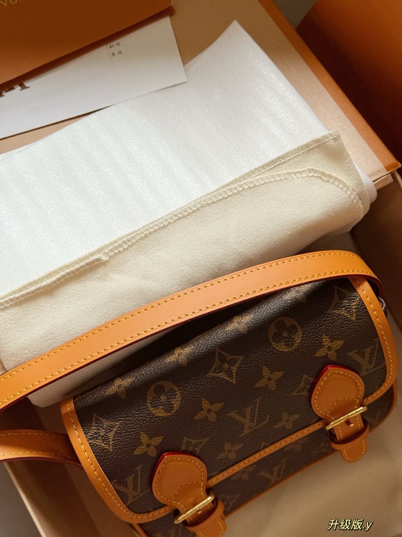 Louis Vuitton Monogram Satchel Crossbody Bag Brown view