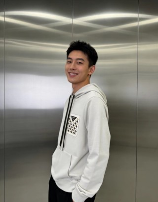Cream Geometric Print Hoodie