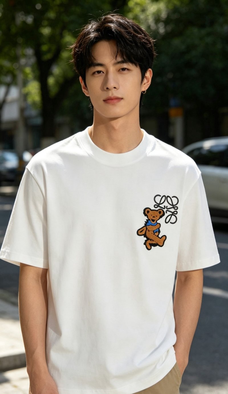 Loewe Teddy Bear Logo White T-Shirt view