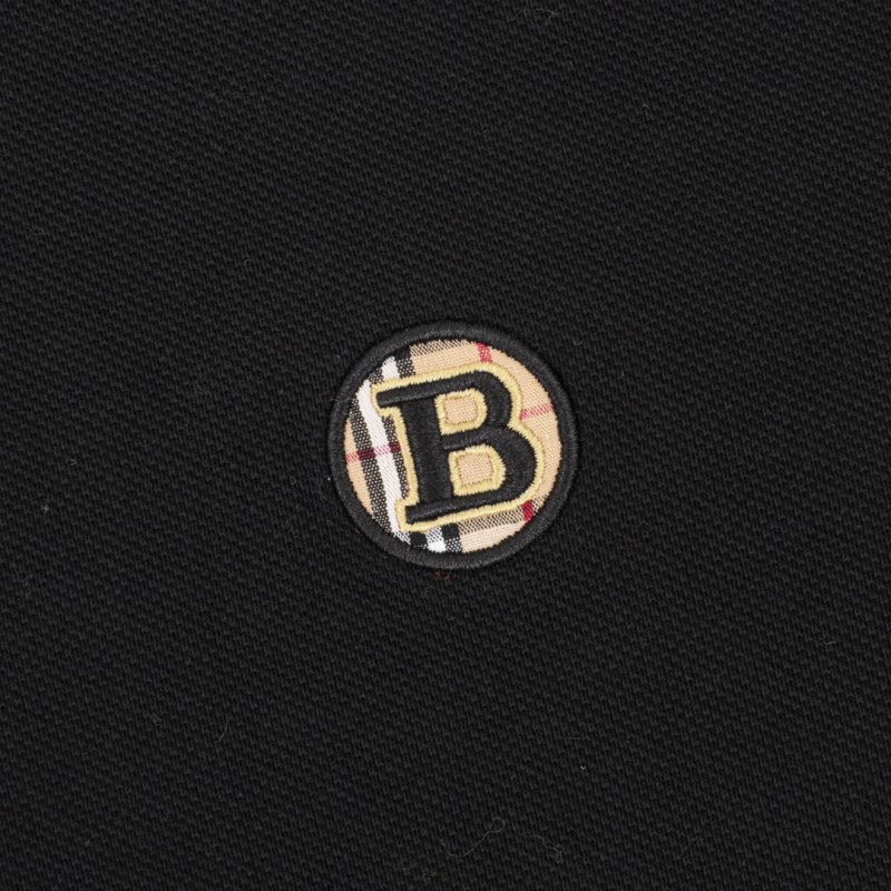 Moncler Black Polo Shirt with Red Collar Trim view