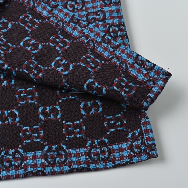 Blue Checkered Short Sleeve Casual Shirt view