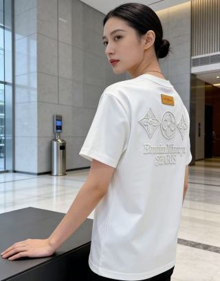 White Embroidered Graphic T-Shirt view 5