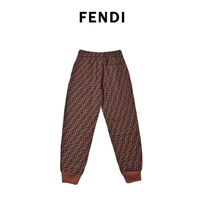 Fendi Monogram Joggers Burgundy view