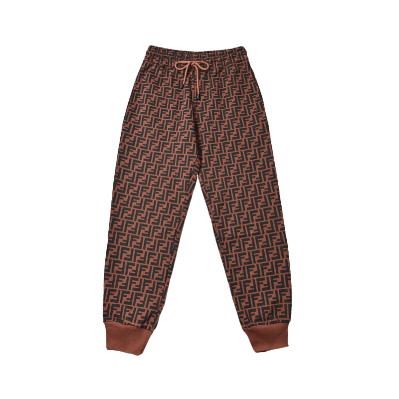 Fendi Monogram Joggers Burgundy view